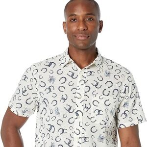 Pendelton M’s Short Sleeve 100%Cotton Shoreline Shirt Horse/Horseshoes Size M